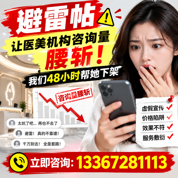 铁岭小红书负面笔记合规删帖：一篇避雷帖让医美机构咨询量腰斩，我们48小时帮她下架